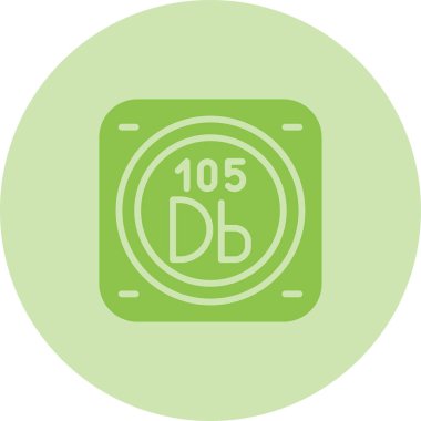 Kimyasal Element Web simgesi vektör çizimi