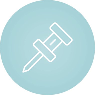 Pushpin web simgesi vektör illüstrasyonu