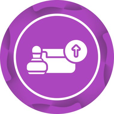 Damga Simgesi ile Giden Kutusu, Beyaz Arkaplanda Vektör İllüstrasyonu 