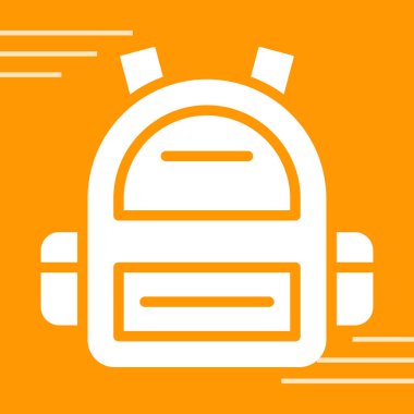 sırt çantası simgesi web basit illüstrasyon