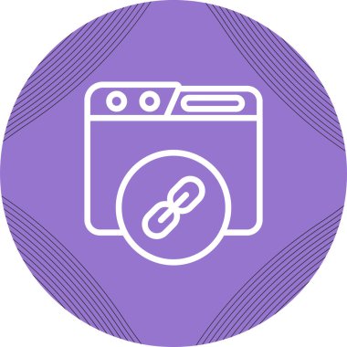 Hiper bağlantı zinciri sembolü. Vektör illüstrasyonu