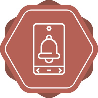 Bilgilendirme zili. Web simgesi basit illüstrasyon