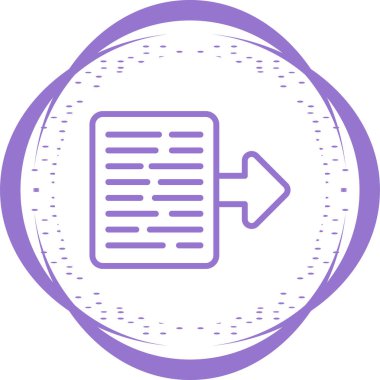 Belge Aktarma web simgesi, basit illüstrasyon 