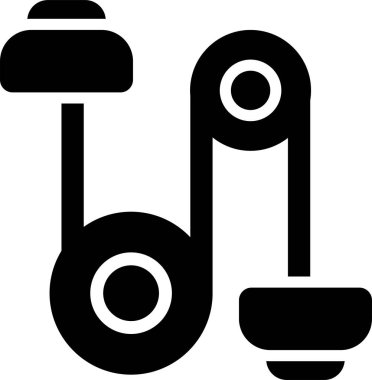 Makara Ağırlığı Simgesi, İp ve Makara Sistemi Simgesi Sanatı İllüstrasyonu