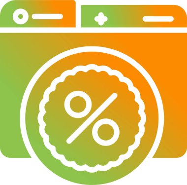 yüzde indirim simgesi, düz tasarım biçimi