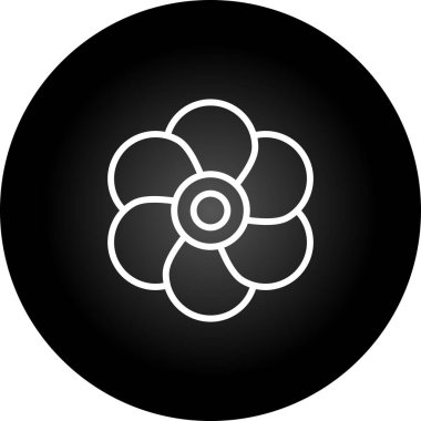 gelincik çiçek simgesi web basit illüstrasyon