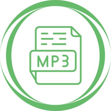 mp3 dosya biçimi web basit illüstrasyon