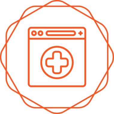 Web tarayıcı simgesi, vektör illüstrasyonu basit tasarım