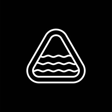 Uyarı levhası. Web simgesi vektör illüstrasyonu