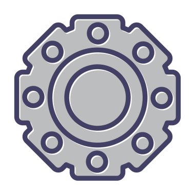 Nut Ayırılmış Simgesini Kilitle, Beyaz Arkaplanda Fındık Simgesini Vidala 