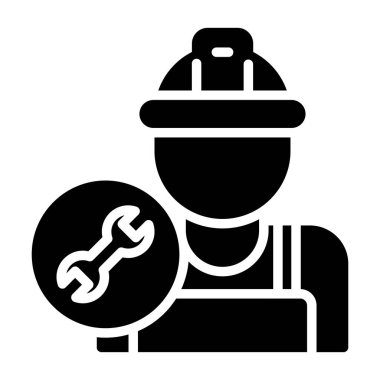 Tesisatçı. Web simgesi basit tasarım