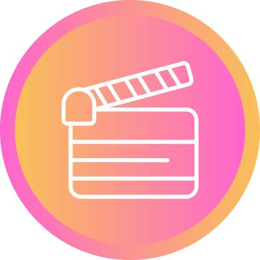 Alkış tahtası web simgesi, basit vektör illüstrasyonu 