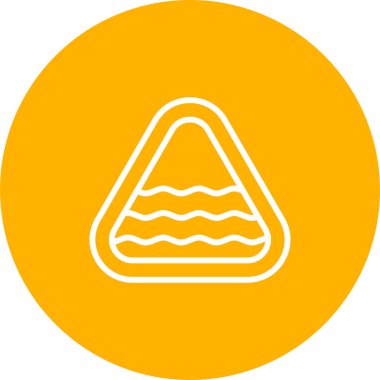 Uyarı levhası. Web simgesi vektör illüstrasyonu