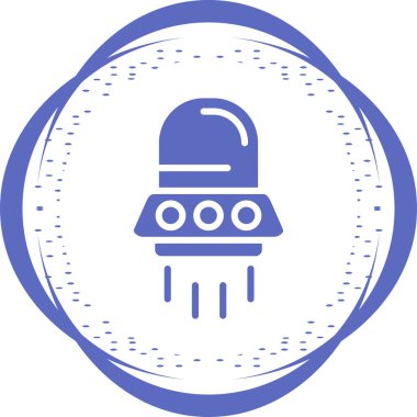 UFO web simgesinin vektör illüstrasyonu 