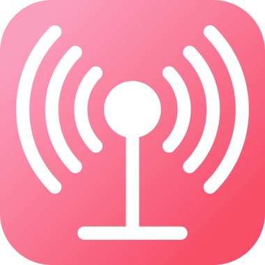 Kablosuz. Web simgesi basit illüstrasyon