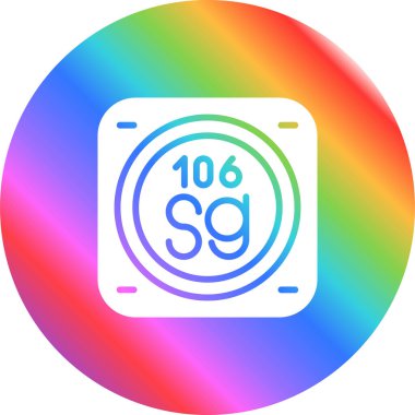 Kimyasal Element Web simgesi vektör çizimi