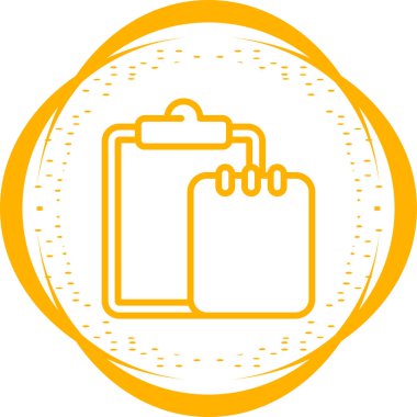 Yazı tahtası olan görev listesi. Web simgesi basit illüstrasyon