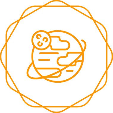 Gezegen simge vektör çizim 