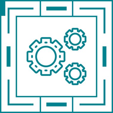 dişli web simge vektör çizim 