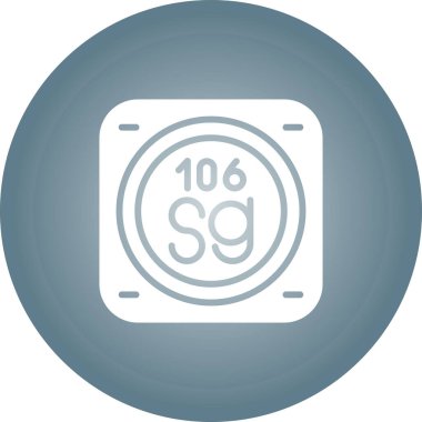 Kimyasal Element Web simgesi vektör çizimi