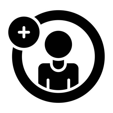 Hesap ekle. Web simgesi basit illüstrasyon