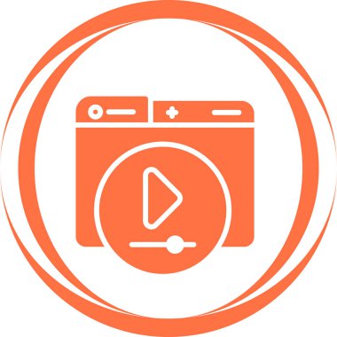 Çokluortam Oynatıcı vektör simgesi, vektör illüstrasyonu