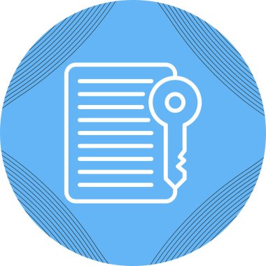 Anahtar işaretli belge. Erişilebilirlik kavramı, vektör illüstrasyonu