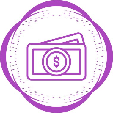 Para için. Web simgesi vektör illüstrasyonu 