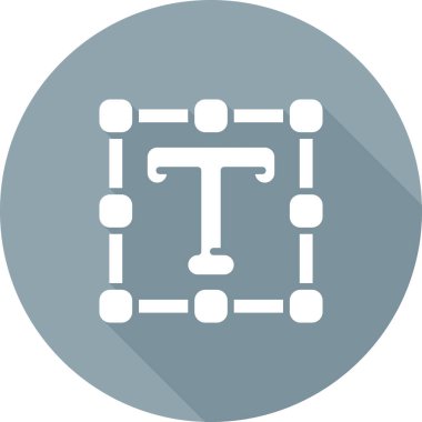 Metin aracı simgesinin vektör illüstrasyonu