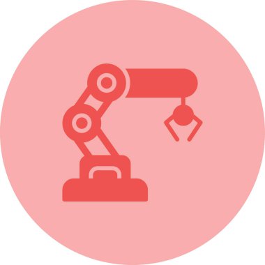 Mekanik Kol. Web simgesi basit illüstrasyon      