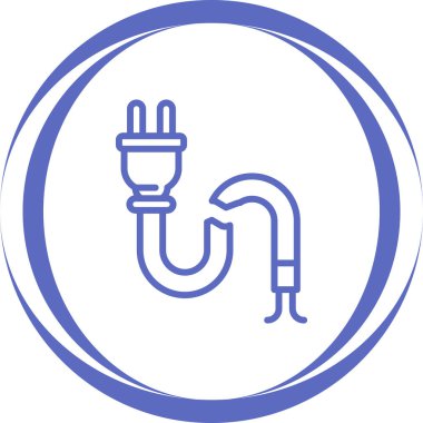 Kırık Kablo ağ simgesi, basit vektör illüstrasyonu