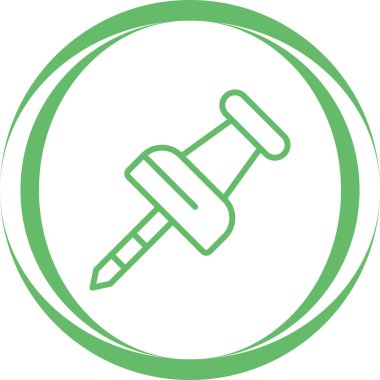 Pushpin web simgesi vektör illüstrasyonu