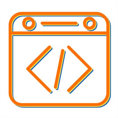 Web tasarım simgesi, web geliştirme konsepti, vektör illüstrasyonu 