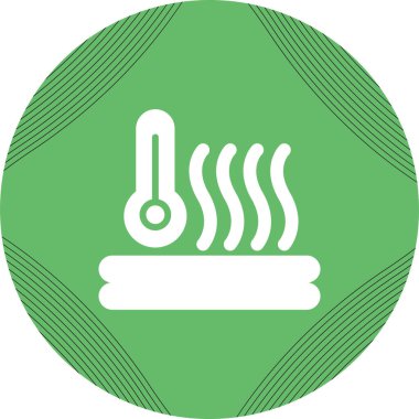 Isı vektör simgesi. Termal sıcak koku sembolü. Ateş dumanı simgesi