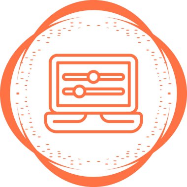 dizüstü bilgisayar simgesi, vektör illüstrasyonu basit tasarım