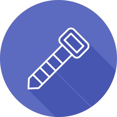 Kablo Yönetimi Klip simgesi, vektör illüstrasyonu basit tasarım