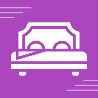 yatak ağı simgesi, basit vektör illüstrasyonu