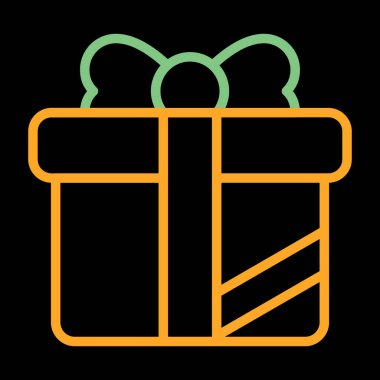 Hediye kutusu simgesi, hediye kutusu işareti, vektör illüstrasyonu 