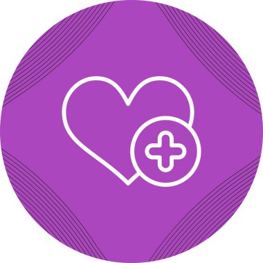 çapraz simge vektör illüstrasyonlu kalp 