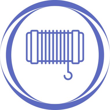 Halatı çeken kablo. Web simgesi basit illüstrasyon