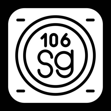 Kimyasal Element Web simgesi vektör çizimi