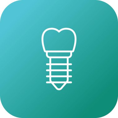 İmplant web simgesi, basit vektör illüstrasyonu