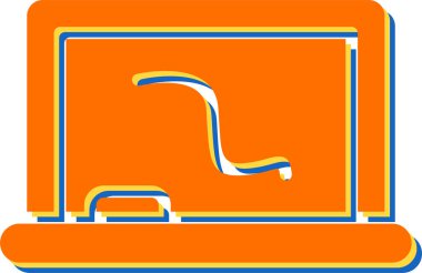 Tebeşir tahtası simgesi, vektör illüstrasyonu basit tasarım