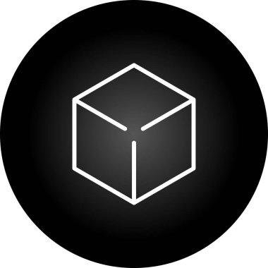 küp web simgesi vektör illüstrasyonu