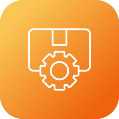 Paket teslim simgesi, vektör illüstrasyonu  