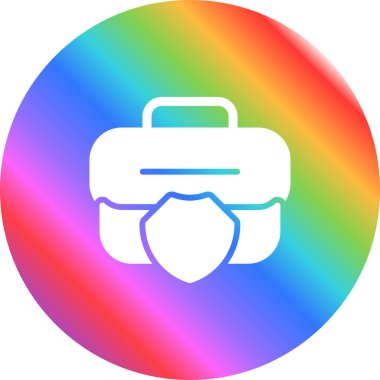 Güvenli evrak çantası vektör illüstrasyonu