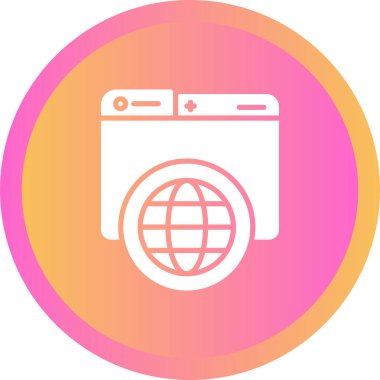 Dünya simgesinin vektör illüstrasyonu 