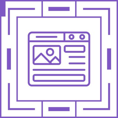 Web tasarım simgesi, web geliştirme konsepti, vektör illüstrasyonu 