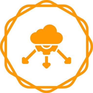 Ağ Yükleme Simgesi, Beyaz Üzerine Vektör 