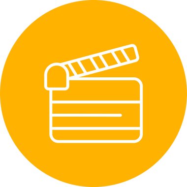 Alkış tahtası web simgesi, basit vektör illüstrasyonu 